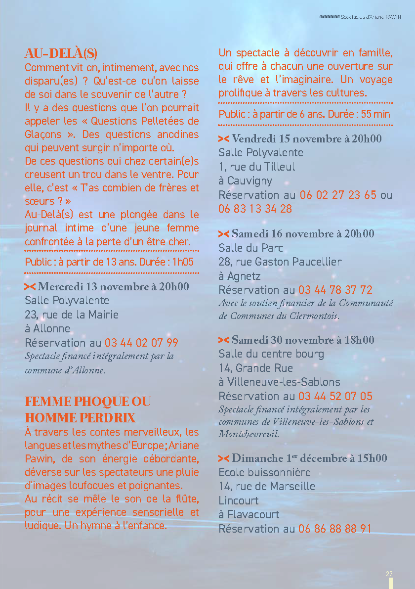 Livret programme A5 Contes d automne 2023 CINQ Page 13
