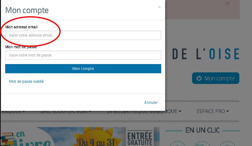 new acces mon compte