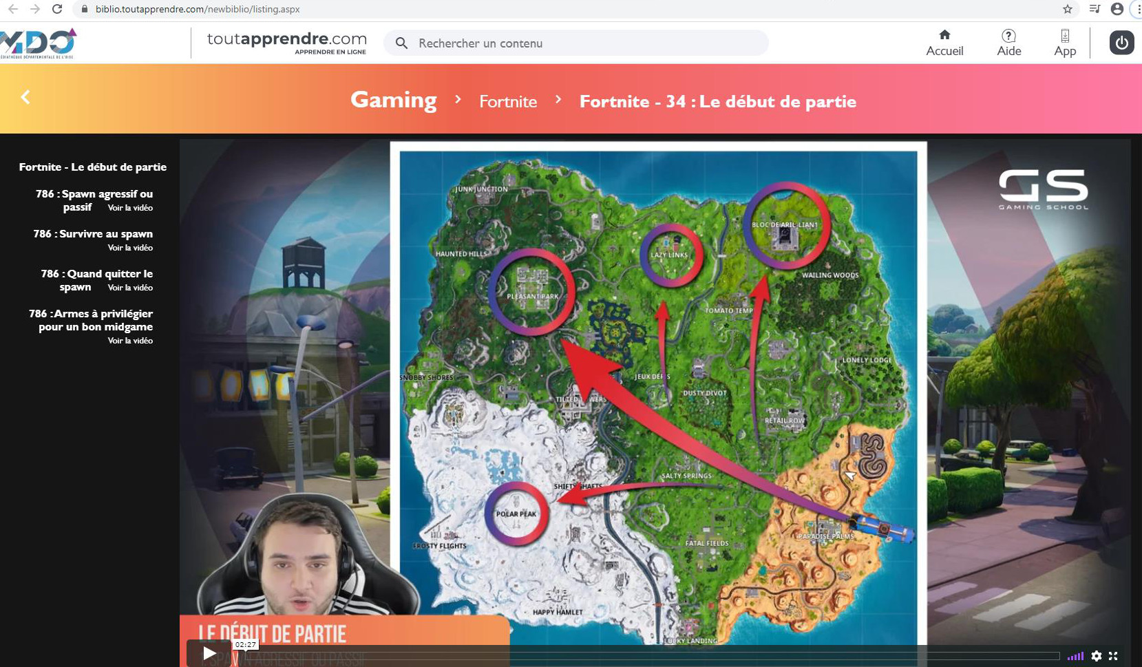 capture ecran ttapprendre fornite